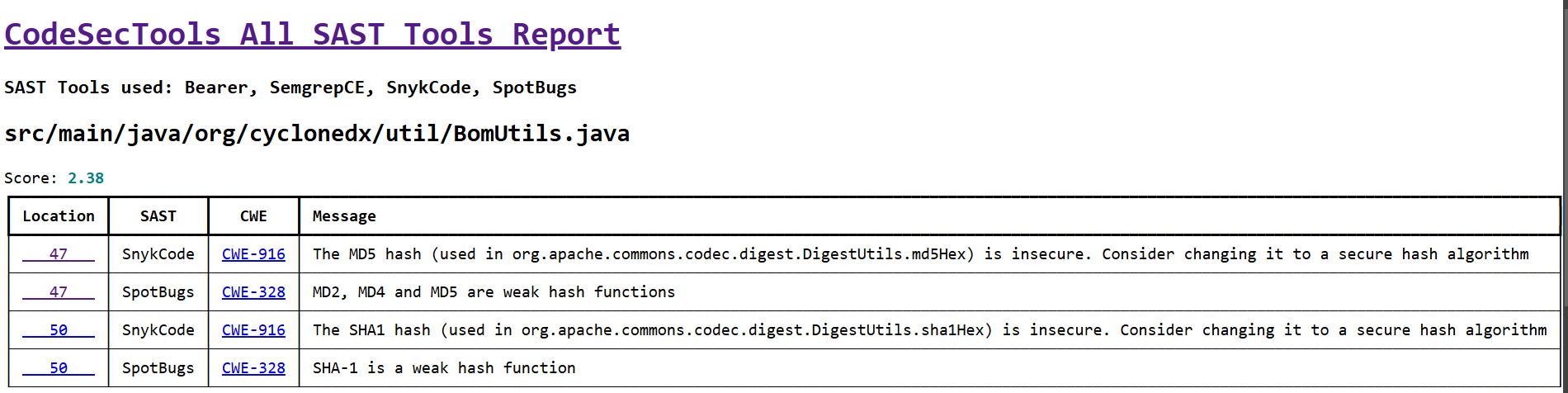 HTML finding example